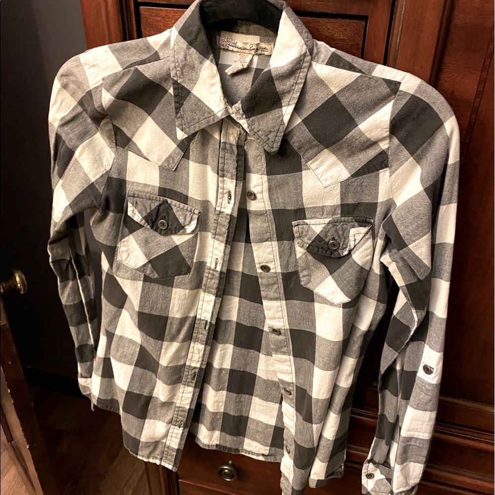 Black & White plaid button-down